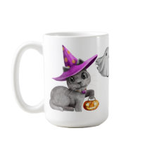 CASA HALLOWEEN GRAY CAT GHOST HAUNTED