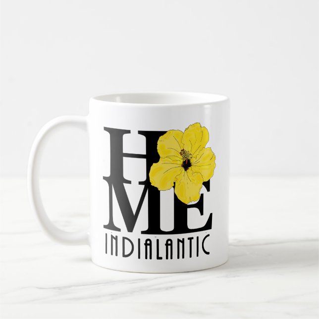 Taza De Café CASA Hindalántico Amarillo Hibiscus 11oz