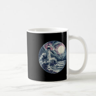 Taza De Café Casa junto al mar con faro y veleros
