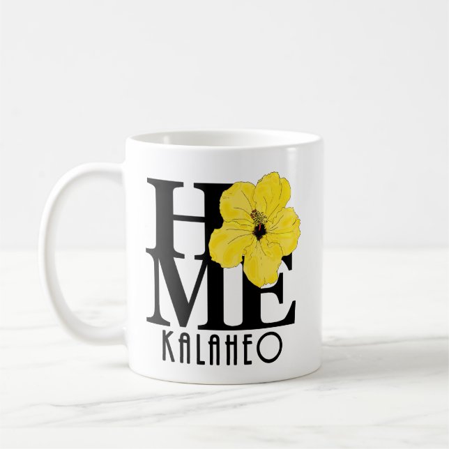Taza De Café CASA Kalaheo Amarillo Hibiscus 11oz (Izquierda)