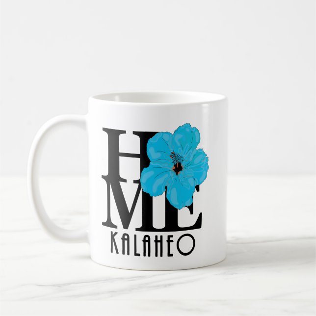 Taza De Café CASA Kalaheo Azul Hibiscus 11oz (Izquierda)