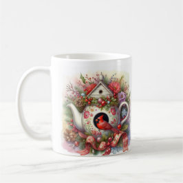 Taza De Café Casa para pájaros Tetera Cardinal 2