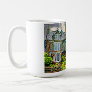 Taza De Café Casa victoriana en Keswick pintada con acuarela