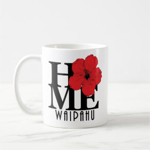 Taza De Café CASA Waipahu Hawaii 11oz Red Hibiscus