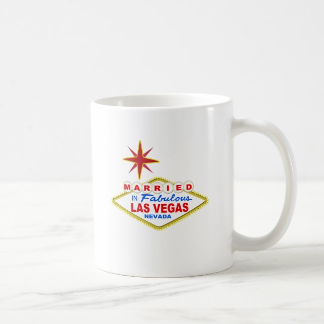 Taza De Café Casado En Las Vegas Mug (Derecha)