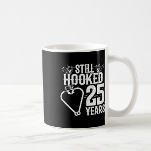 Taza De Café Casados 25 Años - Pareja de Pescadores - Aniversar