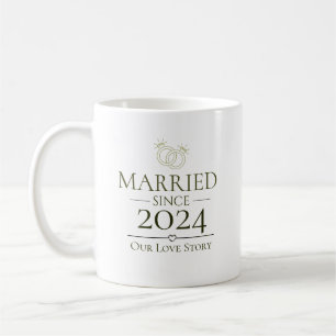 Taza De Café Casados Desde Año Personalizado Nuestra Historia d