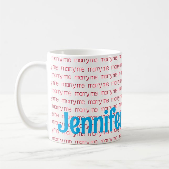 Taza De Café Casar conmigo Mug (Izquierda)