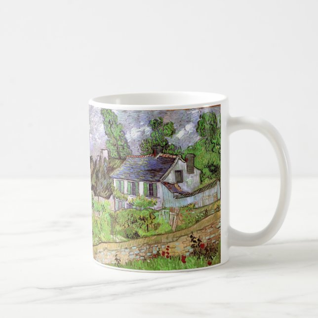 Taza De Café Casas de Auvers, por Vincent van Gogh (Derecha)