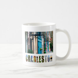 Taza De Café Casas de Fila Arcoiris de Charleston South Carolin