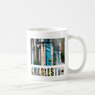 Taza De Café Casas de Fila Arcoiris de Charleston South Carolin