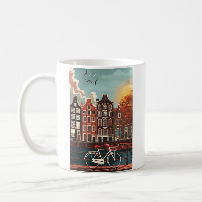 Taza De Café Casas del Canal de Amsterdam (Izquierda)