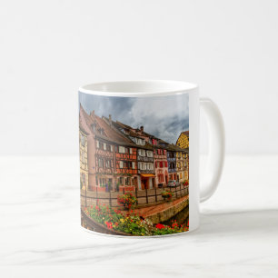 Taza De Café Casas en Colmar, Alsacia, Francia