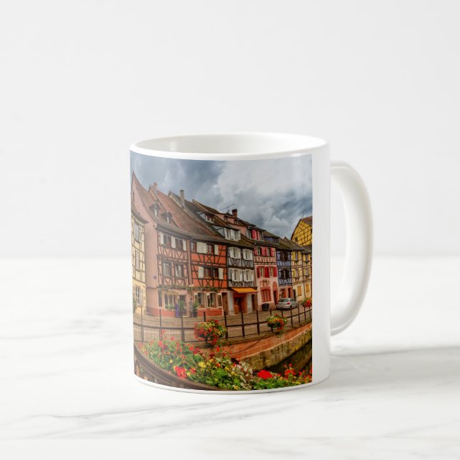 Taza De Café Casas en Colmar, Alsacia, Francia (Anverso derecho)