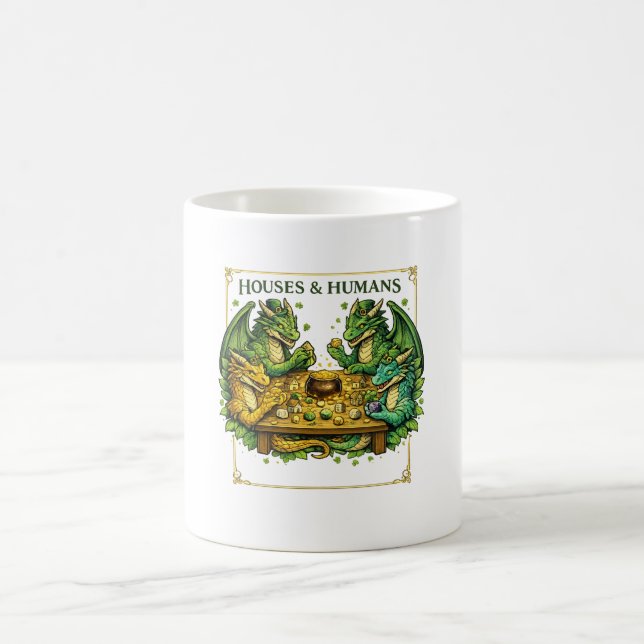 Taza De Café Casas y Humanos divertidos de DnD para jugadores d (Centro)