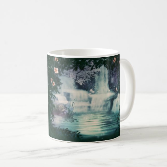 Taza De Café Cascada de cascada de Fantasía (Anverso derecho)