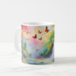 Taza De Café Cascada encantada - Tranquila Escape de Cascada
