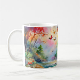 Taza De Café Cascada encantada - Tranquila Escape de Cascada