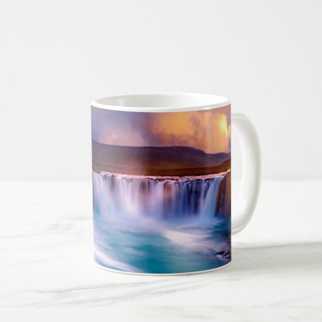 Taza De Café Cascada Goðafoss Islandia (Anverso derecho)