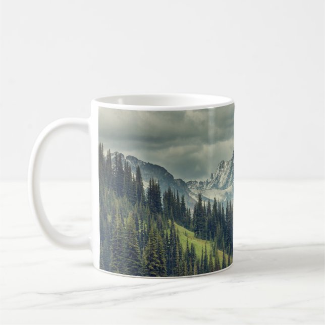 Taza De Café Cascada Norte: Majestic Mountain Peak. (Izquierda)