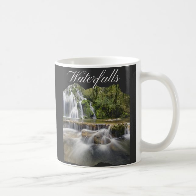 Taza De Café Cascadas de montaña en la NC moderna (Derecha)