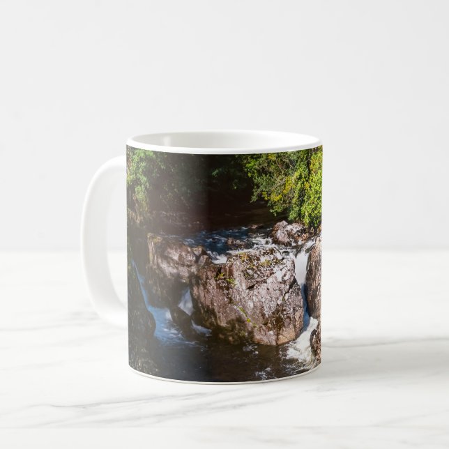 Taza De Café Cascadas en Betws-y-Coed, Snowdonia, Gales (Anverso izquierdo)