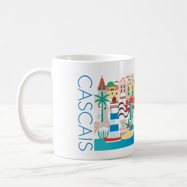 Taza De Café Cascais, Portugal 11oz o 15oz Mug (Izquierda)