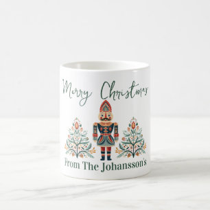 Taza De Café Cascanueces escandinavo Navidad personalizada