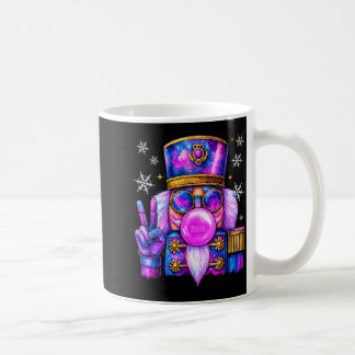 Taza De Café Cascanueces Morado Soplando Chicle Navideño Lindo