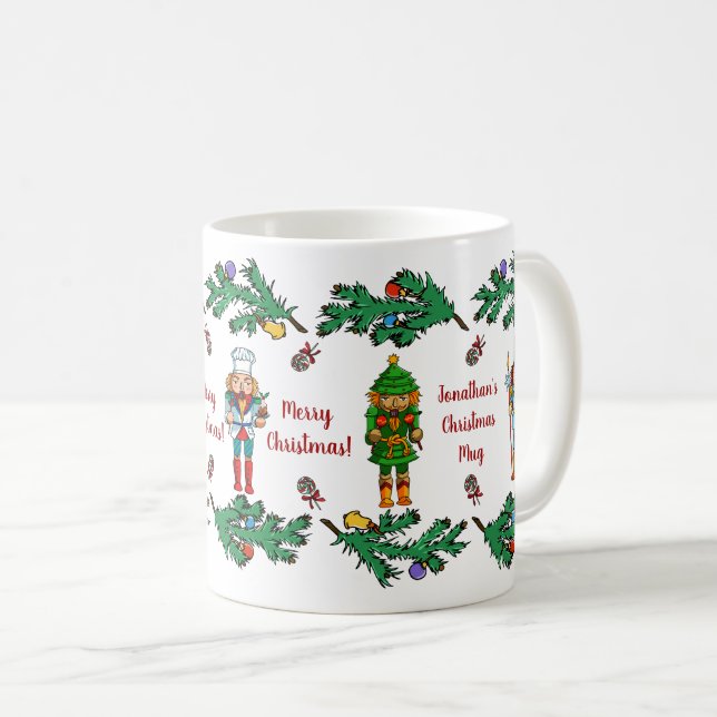 Taza De Café Cascanueces reales del navidad personalizados (Anverso derecho)