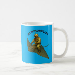 Taza De Café Casco de buzo vintage montando una raya gigante UR