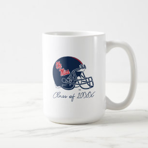 Taza De Café Casco de fútbol Ole Miss   Azul oscuro