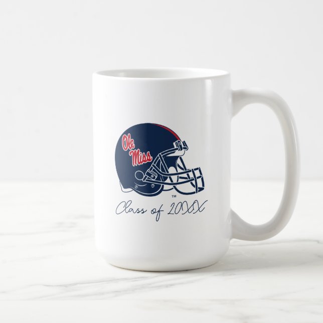 Taza De Café Casco de fútbol Ole Miss | Azul oscuro (Derecha)