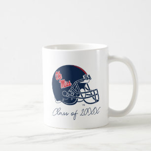 Taza De Café Casco de fútbol Ole Miss   Azul oscuro