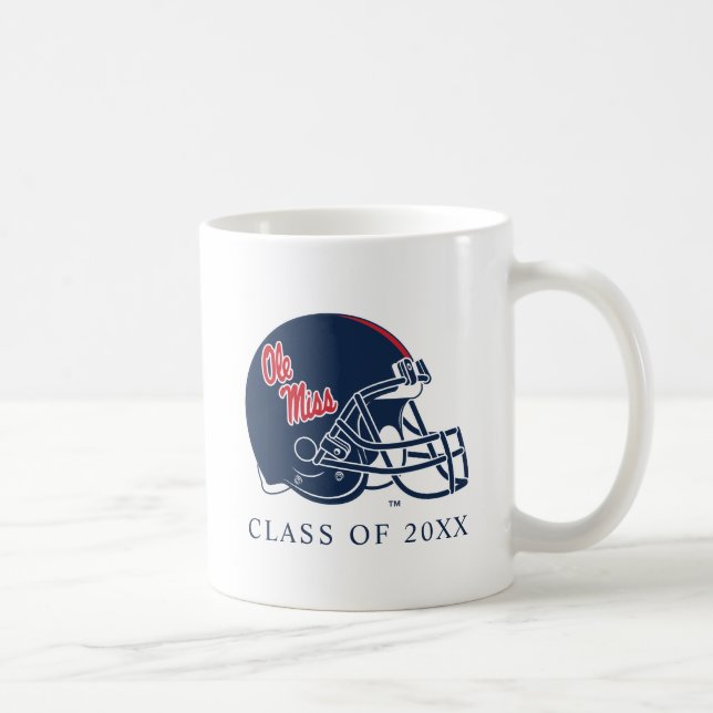 Taza De Café Casco de fútbol Ole Miss | Azul oscuro (Derecha)