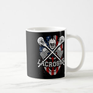Taza De Café Casco Lacrosse Y Palos