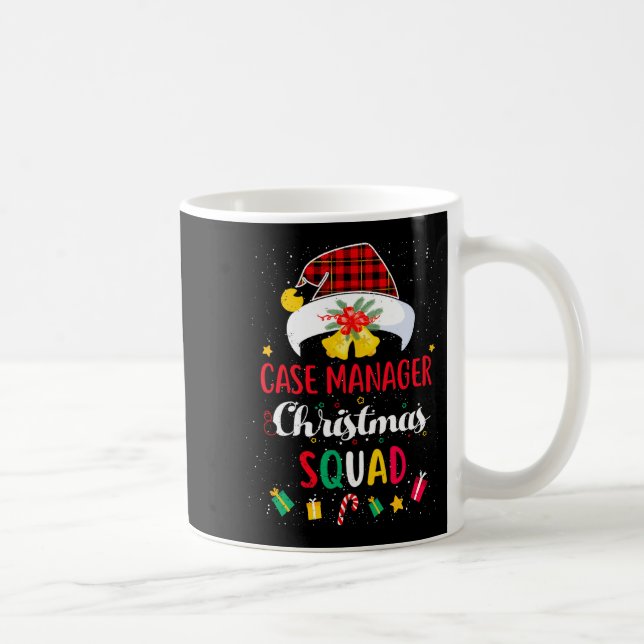 Taza De Café Case Manager Christmas Squad Santa Hat Matching Pr (Derecha)