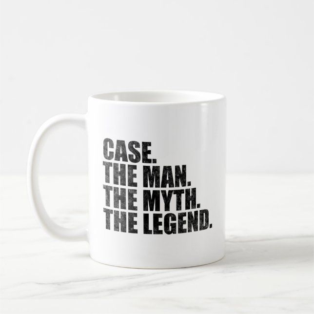 Taza De Café Case name, Case The Man The Myth The Legend (Izquierda)