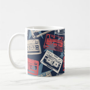 Taza De Café Casetes antiguos de música vintage impecables