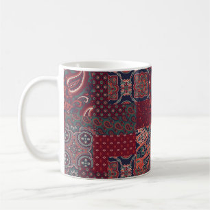 Taza De Café cashmere paisley seda patchwork abstract vi