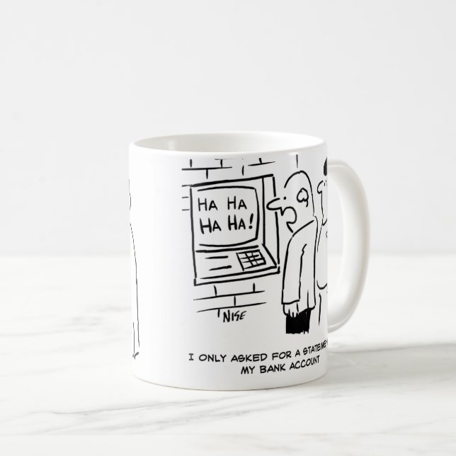 Taza De Café Cashpoint - Two Banking Cartoons (Anverso derecho)