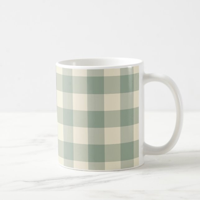 Taza De Café Casi despierta Gingham - a lo largo del río se des (Derecha)