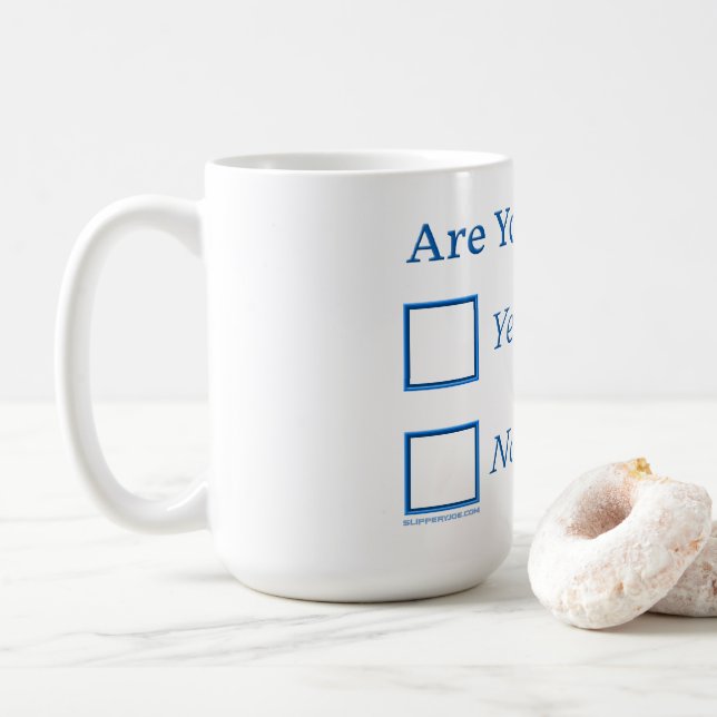 Taza De Café Casillas de verificación SlipperyJoe's Are You Dru (Con donut)