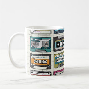 Taza De Café Cassette de música retro: Icono nostálgico