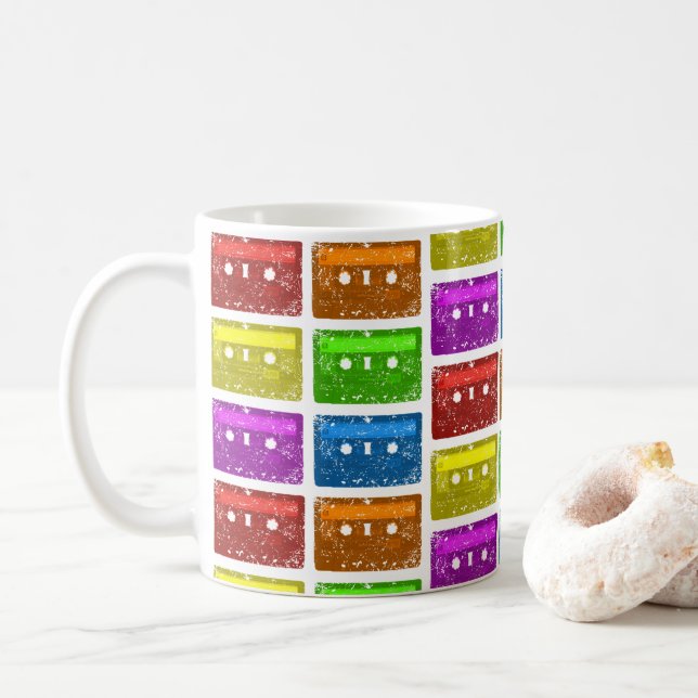 Taza De Café Cassette, soy tan viejo (Con donut)