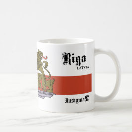 Taza De Café Castillo con la puerta de los leones de Riga