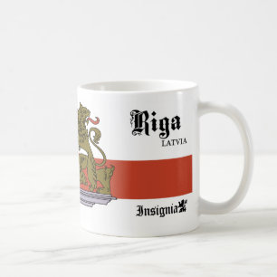Taza De Café Castillo con la puerta de los leones de Riga