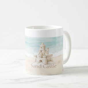 Taza De Café Castillo de Arena de Playa