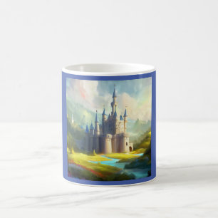 Taza De Café Castillo de Fantasy Felíz Paisaje 3