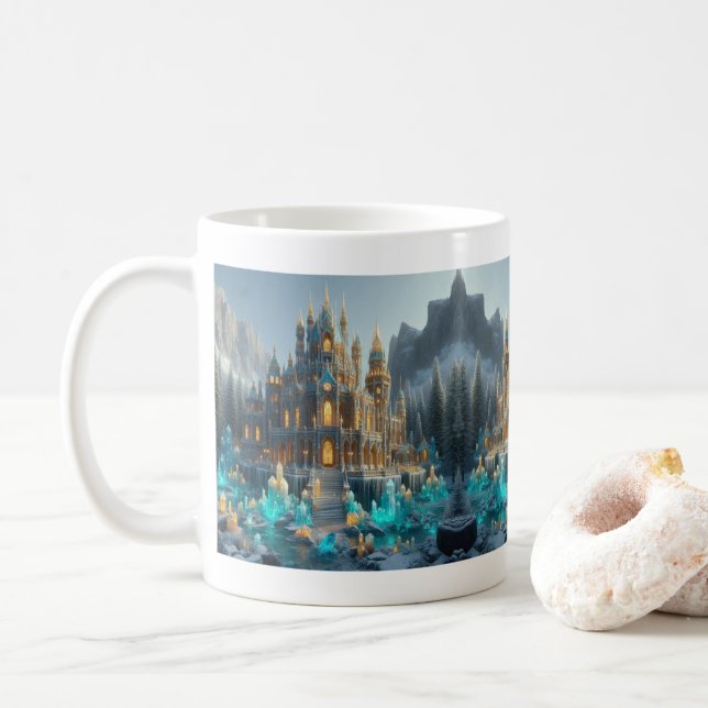 Taza De Café Castillo de hielo Topaz y Citrine (Con donut)